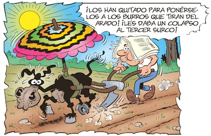 Viñeta del tebeo 'Mortadelo y Filemón. El cambio climático', de Francisco Ibáñez.