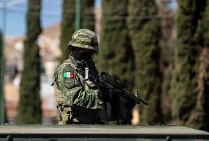 Operativo de seguridad en el municipio de Guadalupe, Zacatecas, en enero de 2023.