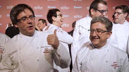 Puigdemont i Millo, a la gala de les estrelles Michelin.