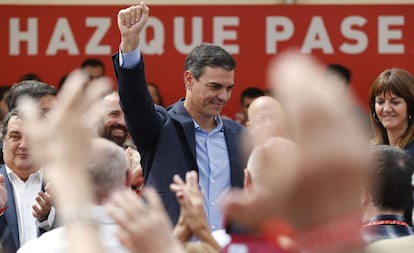 Pedro Sánchez, en un acto este viernes en San Sebastián.