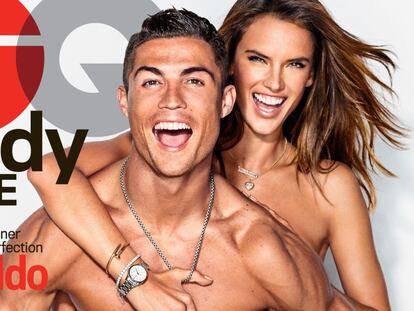 Cristiano Ronaldo y Alessandra Ambrosio protagonizan la portada de febrero de la revista americana GQ.