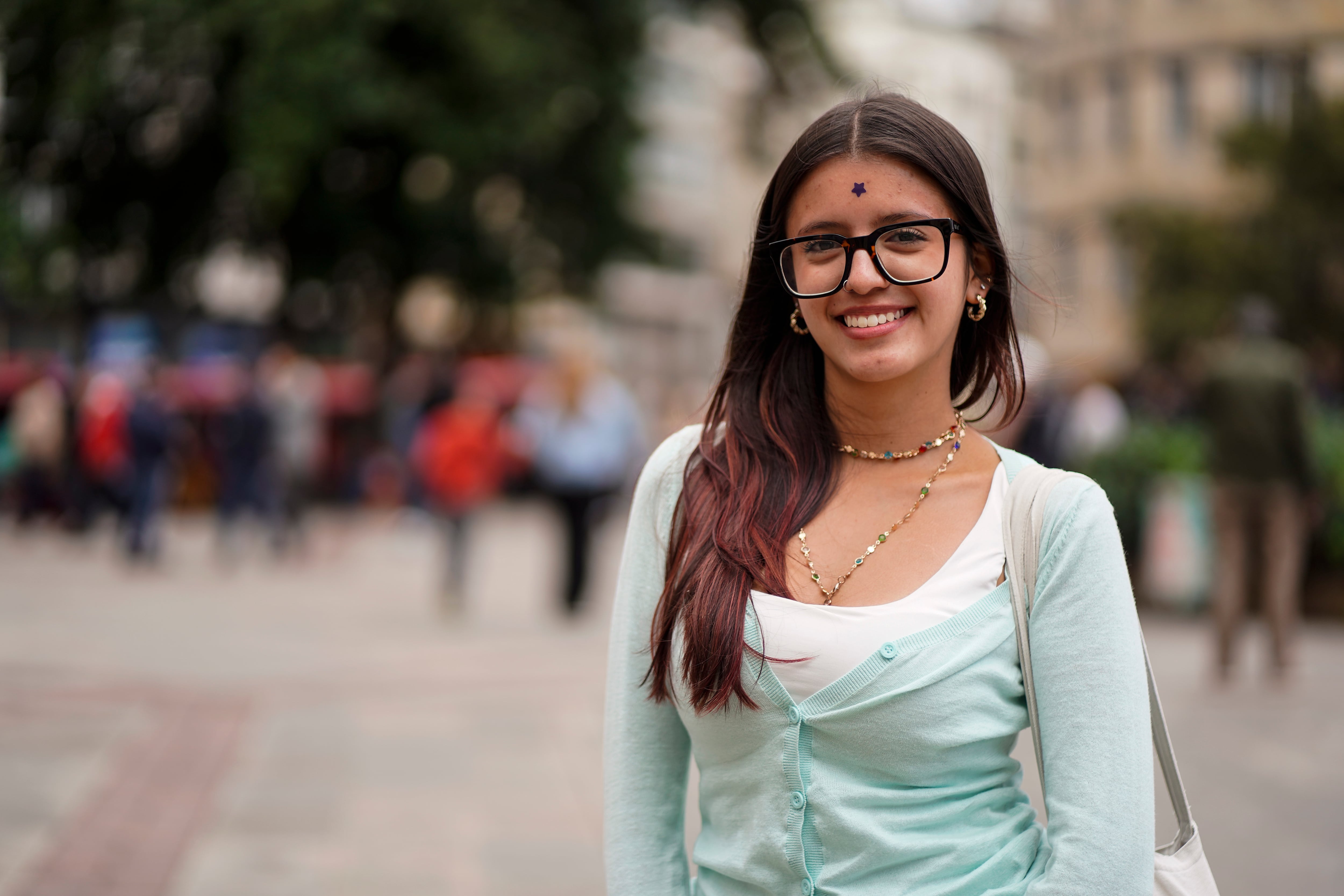 María José Moreno, 19 años, estudiante de Diseño en Bogotá, el 6 de mayo.