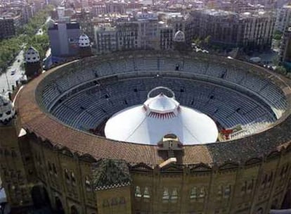 Una vista de la plaza de toros Monumental de Barcelona.