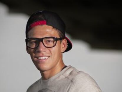 Héctor Moreno, en la ciudad deportiva del Espanyol.