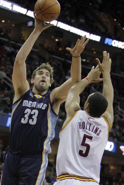 Marc Gasol, en un momento del partido frente a los Cavaliers.