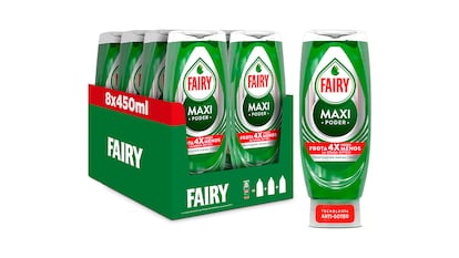 Ofertas de primavera productos de limpieza sobre fondo blanco.