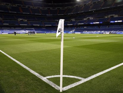 Imagen del estadio Santiago Bernabéu, el pasado domingo antes del partido del Real Madrid contra el Atlético de Madrid