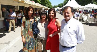 Ofelia Grande, Michi Straufeld, María Solar y Alejandro Gándara, hoy en la Feria del Libro.