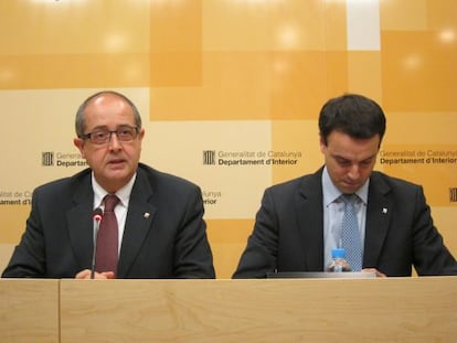 El consejero de Interior de la Generalitat Felip Puig y el director general Manel Prat.