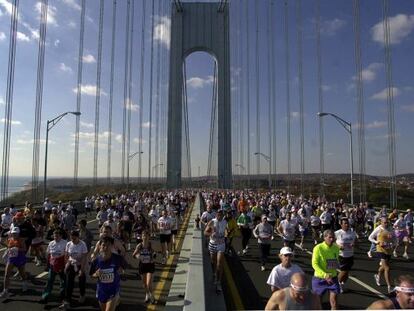 Varios corredores durante una edición del maratón de Nueva York