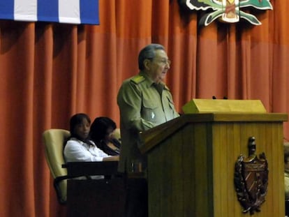 Ra&uacute;l Castro durante o an&uacute;ncio da abertura econ&ocirc;mica de Cuba EFE/Archivo