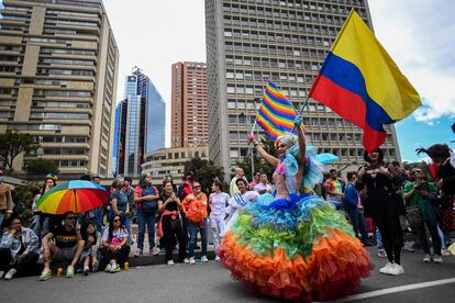 Las calles de Bogotá durante la edición número 40 de la Marcha del Orgullo.