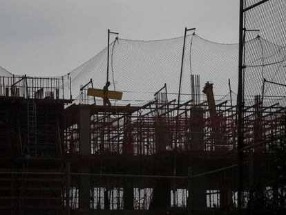 Construcción de una vivienda en Barcelona. 