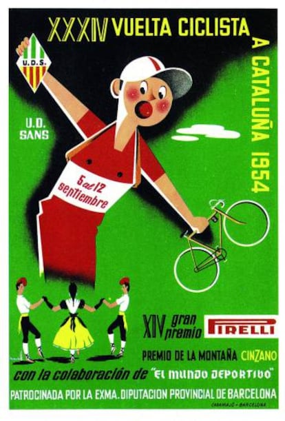 Cartell de la 34a Volta a Catalunya, el 1954.