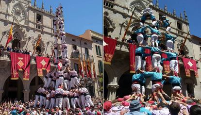 El 3de10 dels Minyons i el 7de7 dels Castellers.