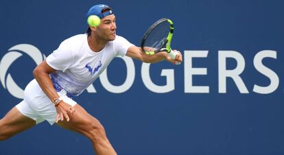 Nadal entrena en Montreal.