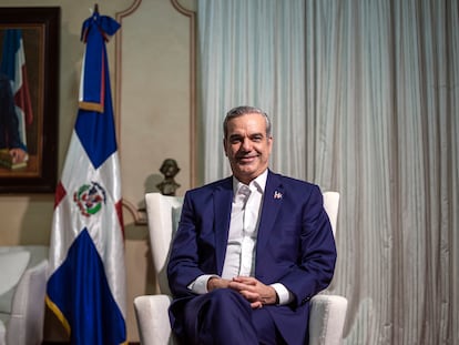 El presidente de la República Dominicana, Luis Abinader, en el Palacio Nacional de Santo Domingo.