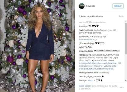 Beyoncé ha compartido un vídeo en su cuenta de Instagram en el que se suceden varias imágenes en las que enseña tanto la decoración del árbol navideño familiar como el pequeño árbol de su hija Blue Ivy, con tonos rosas.