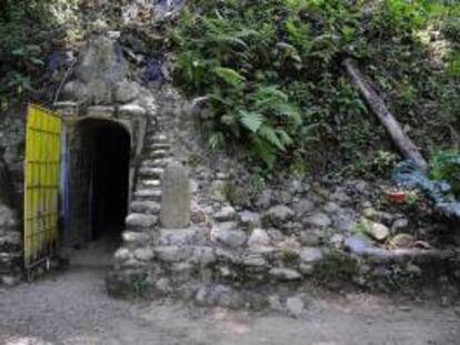 Fotografía cedida este 4 de mayo de 2014 por el Instituto Costarricense de Turismo (ICT) que muestra la entrada a "Topolandia", en Pérez Zeledón (Costa Rica).