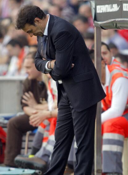 Abel, durante el partido con Osasuna.