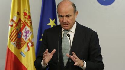Luis de Guindos, la setmana passada després de l'Ecofin.