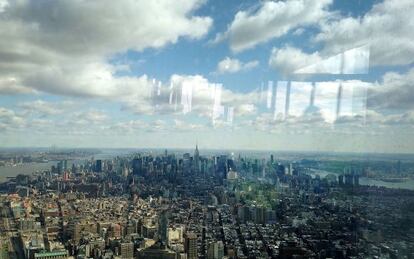 Vista de Manhattan desde el observatorio en el piso 102 del One World Trade Center.