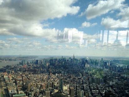 Vista de Manhattan desde el observatorio en el piso 102 del One World Trade Center.