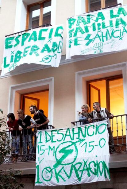 Edificio okupado en la calle de Corredera de San Pablo.