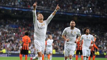 Ronaldo celebra un gol ante el Shakhtar.