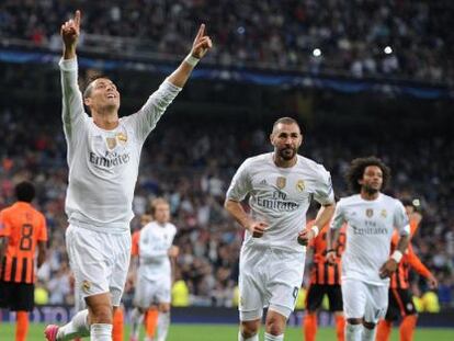 Ronaldo celebra un gol ante el Shakhtar.