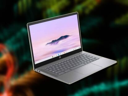 HP Chromebook 14 con fondo