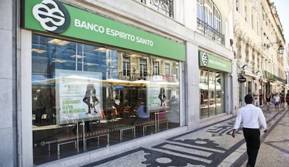 Uma sucursal do Banco Espírito Santo em Lisboa.