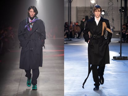 Desfiles otoño/invierno 2020 de MSGM (izda.) y Nº21 (dcha.)