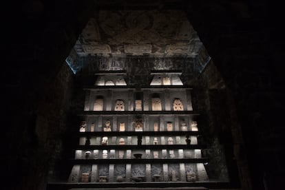 Detalle de un altar, en el Museo Diego Rivera Anahuacalli.