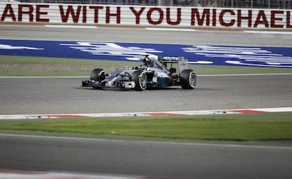 Nico Rosberg, no circuito de Bahrein.