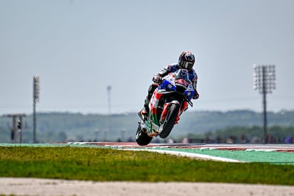 Álex Rins, durante el GP de las Américas, en Austin (Estados Unidos).