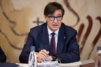 Salvador Illa, en la Generalitat el pasado mes de julio.