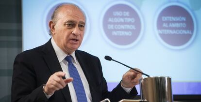 El ministro del Interior, Jorge Fernández Díaz, este jueves.