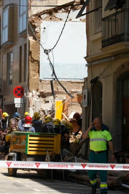 Los dos edificios que se derrumbaron en Mataró estaban desocupados.