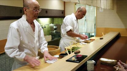 Restaurante de Jiro Honten en Tokio.