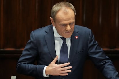 El nuevo primer ministro de Polonia, Donald Tusk, presentaba el martes su programa de gobierno ante el Parlamento, en Varsovia.