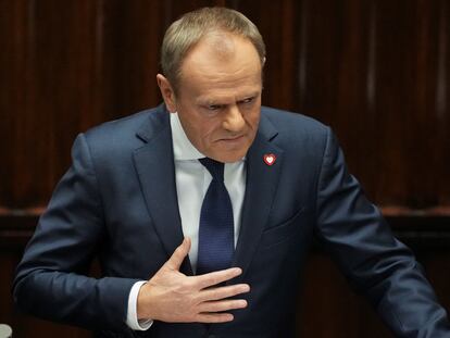 El nuevo primer ministro de Polonia, Donald Tusk, presentaba el martes su programa de gobierno ante el Parlamento, en Varsovia.