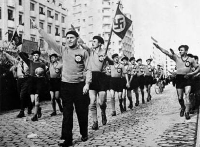 Manifestación en Bucarest en noviembre de 1936.