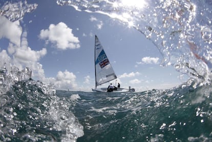 The British Ben Ainslie during the candle competition.