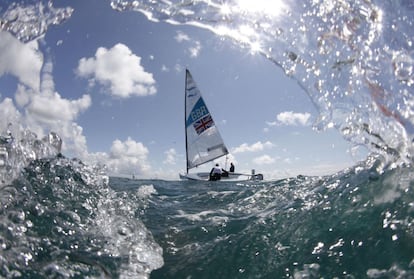 El británico Ben Ainslie durante la competición de vela.