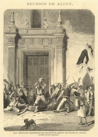 Imagen de la revuelta de Alcoi. Cedida por Lluís Vidal
