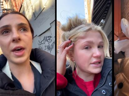 Videos de redes sociales en los que mujeres denuncian ataques en Nueva York.