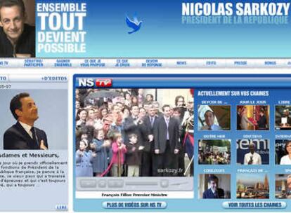 Captura de pantalla de la web del presidente francés.