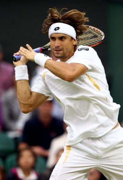 Ferrer, durante el partido ante Del Potro