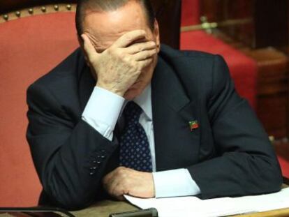 Berlusconi, en el Senado en Roma, el 2 de octubre. 